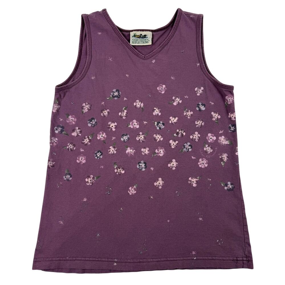 Vintage Nature Floral Northern Reflections Tank